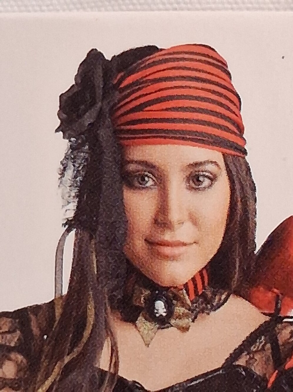 Halloween Striped Red and Black Headscarf - Women Accessories